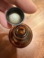 Vintage ZONITE Apothecary Amber Glass Bottle Antiseptic Germicide New Jersey s10