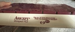 Aricept Drug Rep Pharmaceutical Promo 1 Week Plastic Pill Case organizer Box NOS