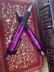 2 Clear Pink Actos Pharmaceutical Drug Rep Pens. Collectible. Write
