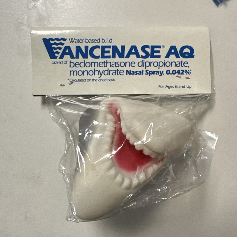 Vintage Vancenase Shark Nose Clip-On Promo Medical Advertising Mascot 90s