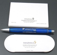 Seroquel Blue PEN, Sticky Notes, Page Flags Drug Rep Pharmaceutical Advertising
