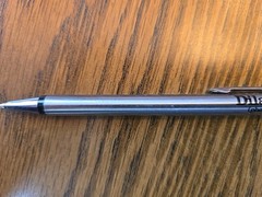 Dilantin Thin Silver Metal PEN Pharmaceutical Drug Rep Promo Vintage