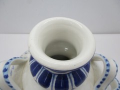 Amazing Pharmacy Apothecary Jar „Aq Mele“ Blue and White Hand Painted Deer