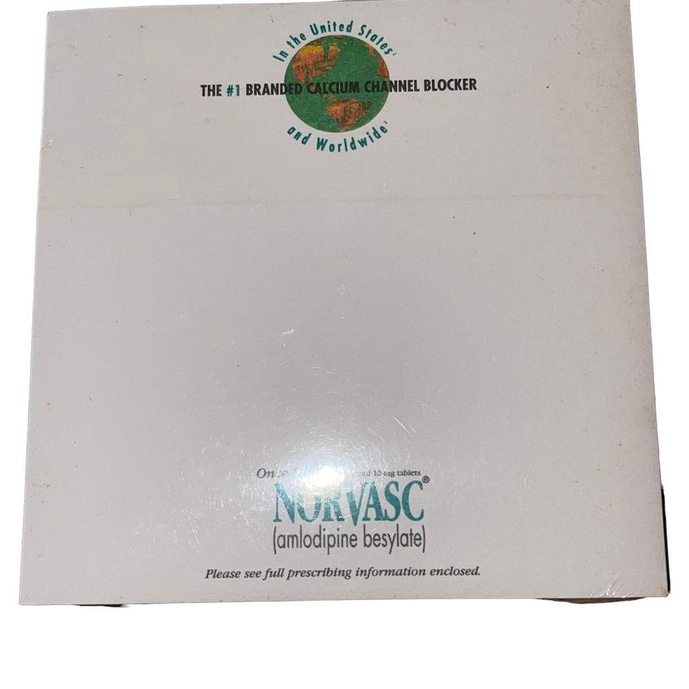 Norvasc Pharmaceutical drug rep MEMO NOTE PAD Vintage Sealed Made In USA