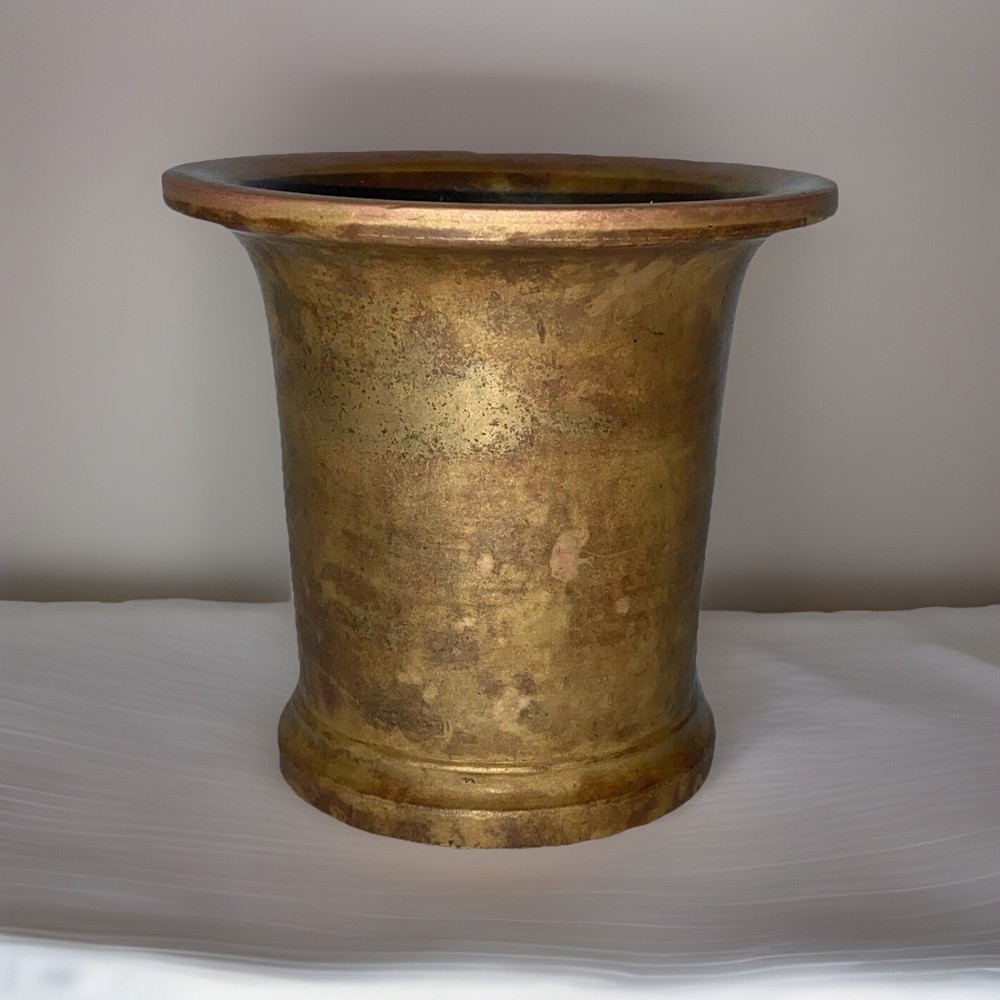 VINTAGE APOTHECARY BRASS MORTAR CHEMIST HERBS KITCHEN HEAVY 3.5 LBS
