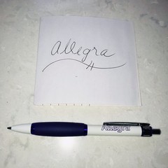 Pharmaceutical Advertising ALLEGRA Drug Rep Paper Mate Click Pen w/ Grip Writes