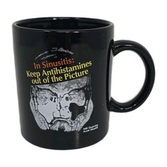 Entex LA PSE Black Coffee Mug Sinusitis MRI Image Pharmaceutical Drug Rep U237
