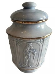 Apothecary Jar Porcelain PMA Meeting April 1988 Gift Lederle Vintage Hippocrates