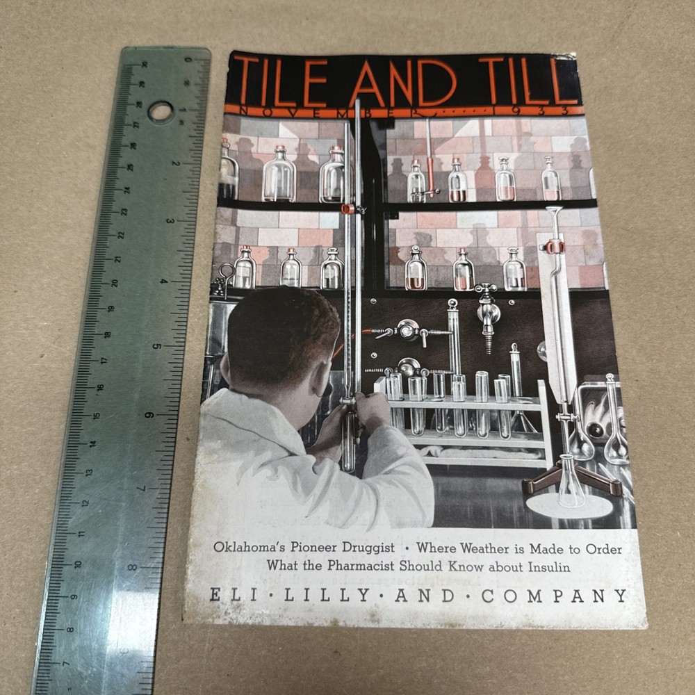 Tile And Till Magazine Eli Lilly And Company November 1933 Indianapolis Indiana