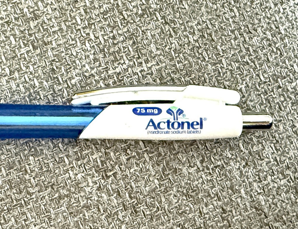 Actonel Drug Rep Pharmaceutical Pen Rare 2008 Collectible White Blue Works