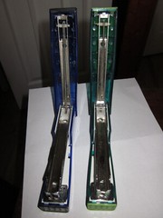 LOT OF 2 RARE DRUG REP STAPLERS, TRILEPTAL AND BIAXIN XL.