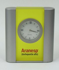 Rare Aranesp Desk Clock Drug Rep Pharmaceutical Promo In Original Box w/ Inserts