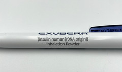 Pfizer Exubera Collectible Drug Rep Click Pen Blue White Green Works