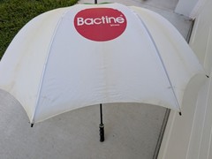 Vintage Bactine Pharmaceutical Umbrella Plastic Handle Miles Labs Advertising