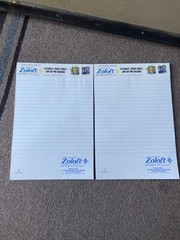 Zoloft 2 Full Size Note Pad Pharmaceutical Drug Rep Collectible Promo Unique 🌞