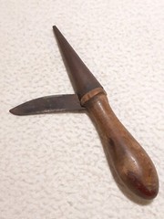 EARLY APOTHECARY CORK BORER KNIFE BLADE BRASS CONE CHEMIST MAKE YOUR OWN STOPER