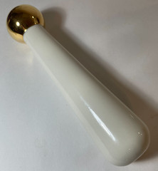 Blair RX Ceramic Mortar & Pestle White Gilt Trim 5 3/4″ Pharmacy Display