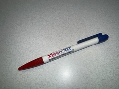 XANAX XR PEN: Red/White/Blue – Plastic -Pharmaceutical Promo NEW