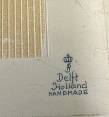 1986 BURROUGHS WELLCOME Pill Tile THE PHARMACIST DIAGNOSING Delft Holland