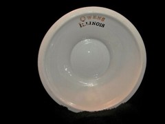 Owens Illinois RX Porcelain White & Gold Mortar & Pestle~Pharmacist Gift~7″~MINT