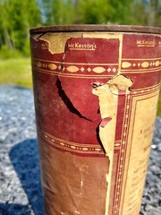 Vintage McKesson’s Flaxseed Meal Can By McKesson & Robbins, Apothecary Medical