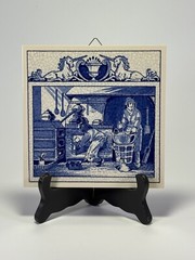 DELFT Holland Handmade Pill Tile Pharmacists Laboratory 1990