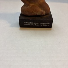 Vtg Portrait Of Anxiety/Depression Etrafon Promo Clay Figurine Mexico ca 800 AD