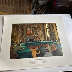 A HISTORY OF PHARMACY IN PICTURES 1954 PRINT# 28 Great Gift For Doctor 22″×18″