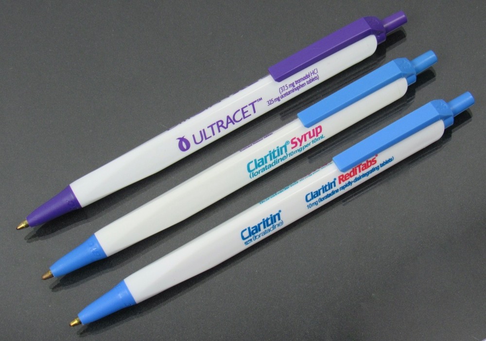 Claritin Levaquin Ditropan PENS Drug Rep Pharmaceutical Triangular Lot of 3