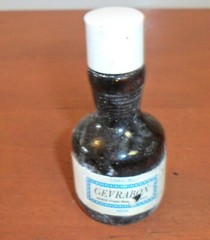 GEVRABON Bottle, Brown, Empty, Pharmacy, Apothecary, Medicine, Lederle Lab,