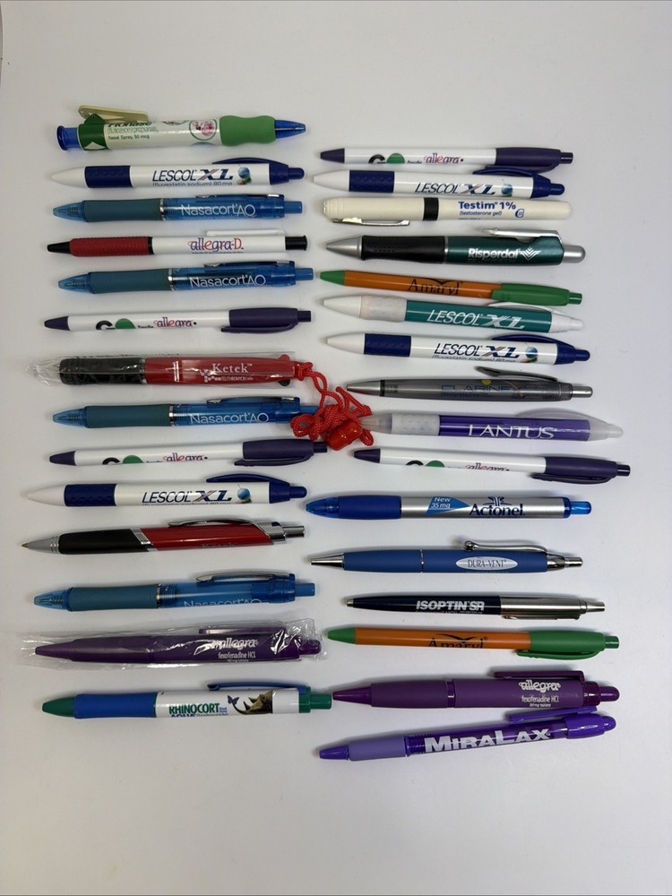 Pharmaceutical Drug Rep Advertising Pens Promo Pens Lot Of 30