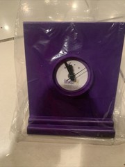 Vintage Verelan Pharmaceutical Purple Acrylic Drug Rep Promo Desk Clock NEW