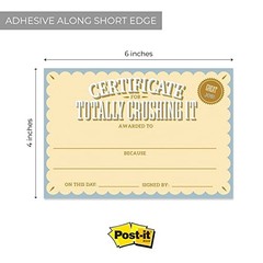 Achievement Certificate Fill in Sticky Note Pads / 6″ x 4″ Motivational