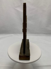 Vintage 1978 Tinactin Secundum Artem Bronze Plaque Paperweight Engraved Relief