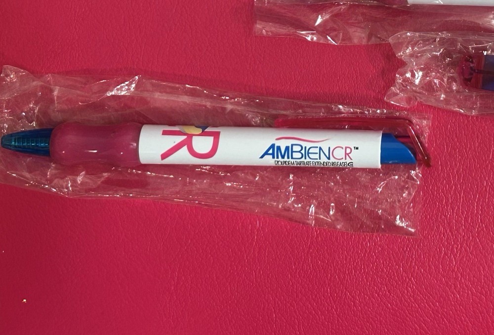 ONE AMBIEN CR Drug Rep Pharmaceutical Promo Advertising PEN Collectible Chubby