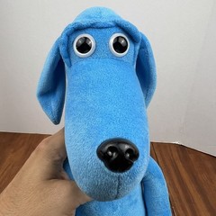 Rare Interceptor Plus Blue Plush Advertising Dog 14″ Drug Rep Pharmaceutical