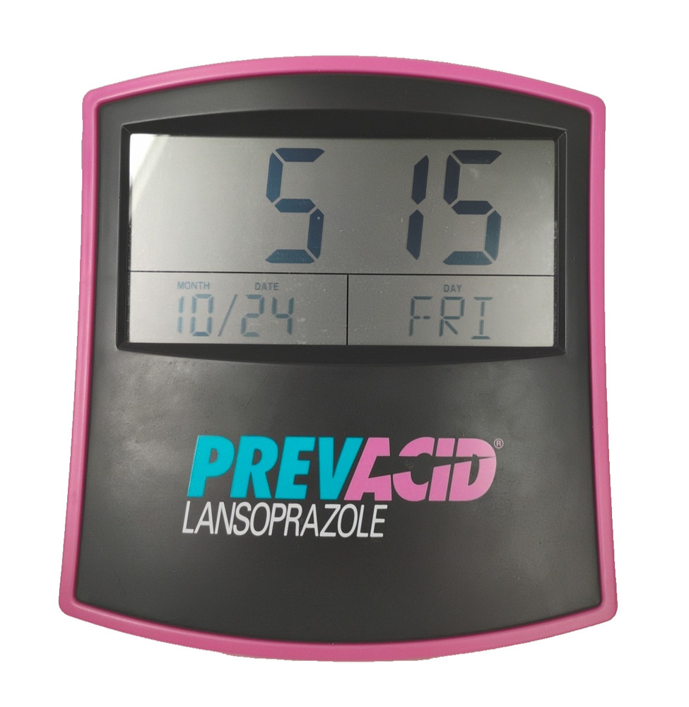 Prevacid Lansoprazole Digital Clock Drug Rep Pharmaceutical Advertising Working