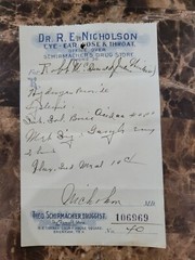 File Box & 97 antique prescriptions (1913) – Opium, Morphine, Dionin, Codeine