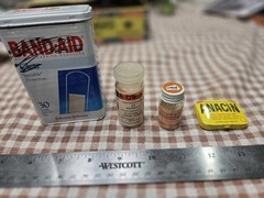 Vintage Medical & Apothecary Advertising Lot – Band-Aid Tin, Anacin, Riker…