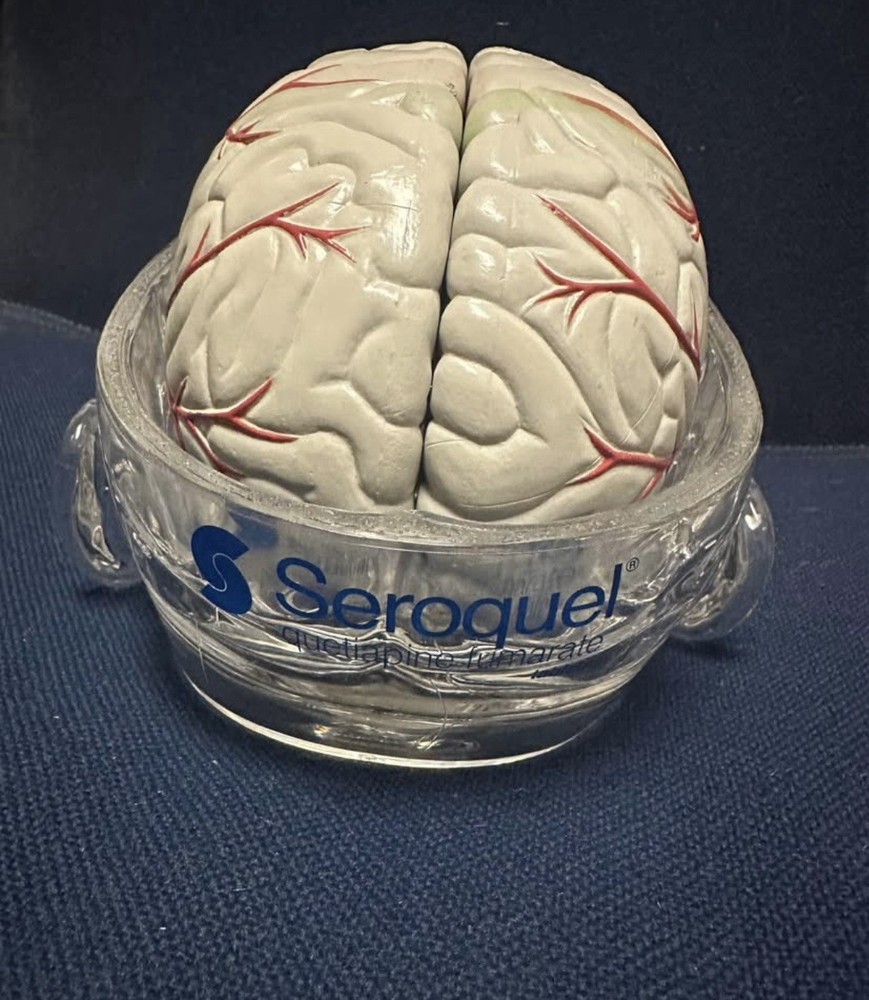 Retired Collectible Seroquel Anatomic Brain Drug Rep/pharma