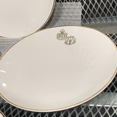 VINTAGE HALL CHINA 4 Piece Salad / Hordherves Plates PHARMACY PHARMACIST RX