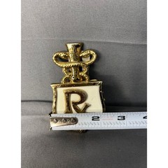 Vintage Metal Pharmacy Emblem Collectible Pharmaceutical Symbol Silver