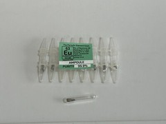 8 x Europium Metal 99.9% un-oxidized Argon Ampoules WHOLESALE Periodic Elements