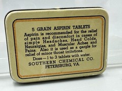 Vintage SPARTAN ASPIRIN Medical Drug TIN Advertising Petersburg VA