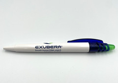 Pfizer EXUBERA Collectible Drug Rep Click Pen Blue White Green