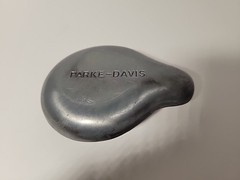 Vtg 1950-60s Parke-Davis Tabron Baby In Womb Fetus Pewter Heavy Paperweight