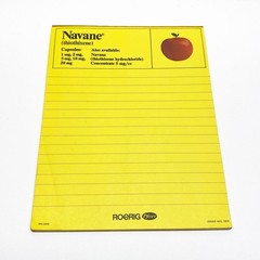 VTG 1975 Navane Thiothixene Yellow Lined Note Pad, Pharmaceutical Advertising