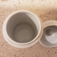 Set of 3 Vintage Ceramic Apothecary Pharmacy Jars with Lids