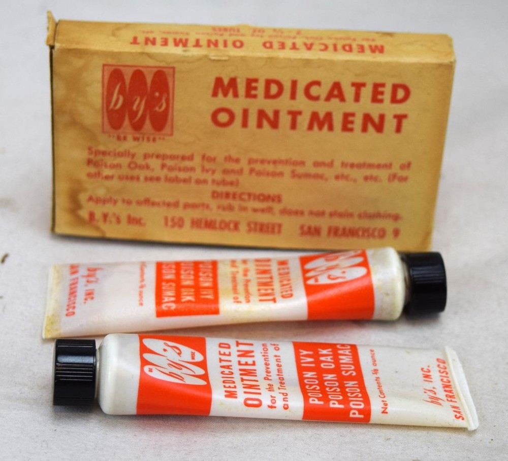 Vintage B.Y.’s Medicated Ointment Box w/2 Tubes