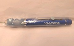 VIAGRA Metal Pen Light Feature Pharmaceutical Drug Rep Promo Vintage RARE